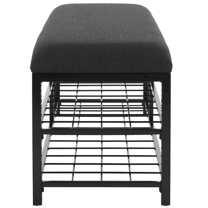 Open Shelf Bench with Cushion, 42"W x 15"D x 18"H