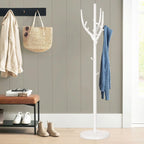 Porte-manteau sur pied en bois d'hévéa avec branches ajustables – 42 cm (diam.) x 182 cm (H)