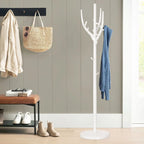 Porte-manteau sur pied en bois d'hévéa avec branches ajustables – 42 cm (diam.) x 182 cm (H)