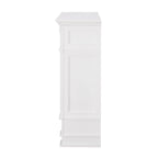 Cheminée électrique Occom SEI Furniture avec manteau en faux marbre et rangement média