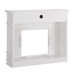 Cheminée électrique Occom SEI Furniture avec manteau en faux marbre et rangement média