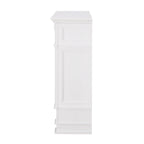 Cheminée électrique Occom SEI Furniture avec manteau en faux marbre et rangement média