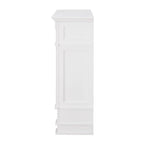 Cheminée électrique Occom SEI Furniture avec manteau en faux marbre et rangement média