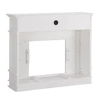 Cheminée électrique Occom SEI Furniture avec manteau en faux marbre et rangement média