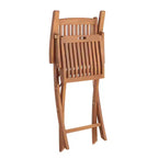 Nordic Teak Outdoor Oiled Patio Folding Chair with Arm Rests