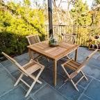 Nordic Teak Natural Outdoor Patio Folding Chair