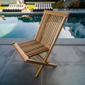 Nordic Teak Natural Outdoor Patio Folding Chair