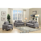 71 in. W Faux Leather 3-Seat Sofa with Track Arms