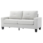 71 in. W Faux Leather 3-Seat Sofa with Track Arms