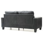 71 in. W Faux Leather 3-Seat Sofa with Track Arms