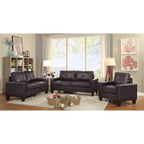 71 in. W Faux Leather 3-Seat Sofa with Track Arms