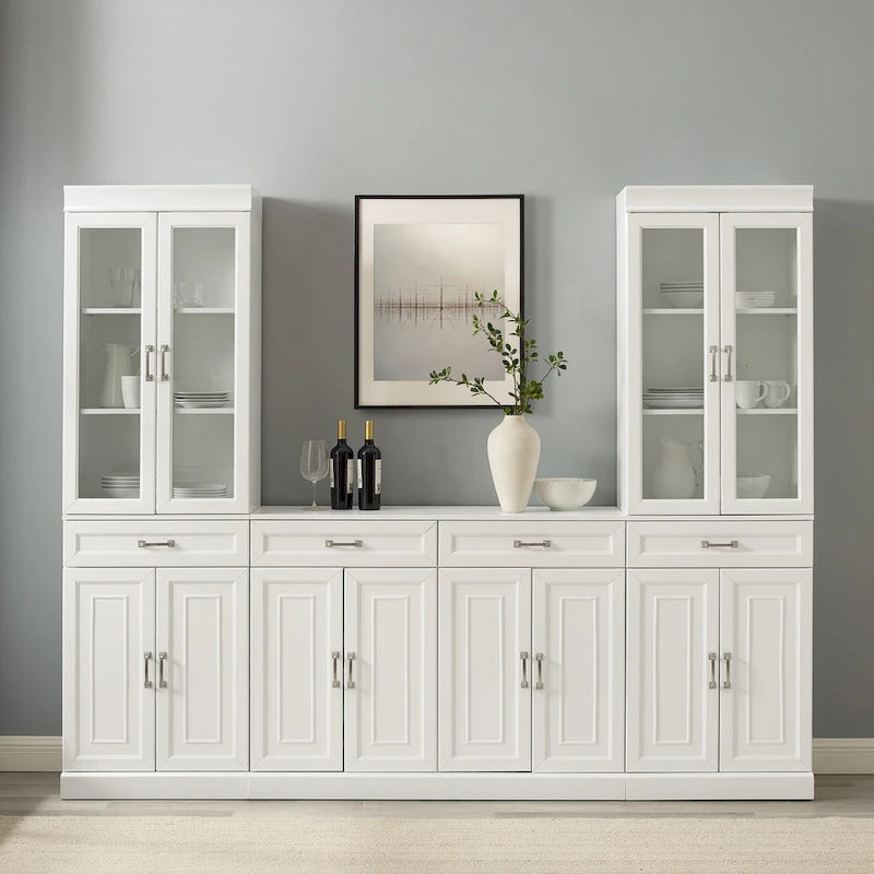 Stanton 3Pc Sideboard And Glass Door Pantry Set - 14.5x95x78