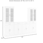 Stanton 3Pc Sideboard And Glass Door Pantry Set - 14.5x95x78