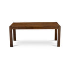 East West Furniture Dining Table Set- a Wood Kitchen Table and 4 Doeskin Linen Fabric Dining Chairs, Natural (Pieces Options)