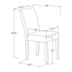 East West Furniture Dining Table Set- a Wood Kitchen Table and 4 Doeskin Linen Fabric Dining Chairs, Natural (Pieces Options)