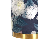 Opal Floral Velvet Ottoman