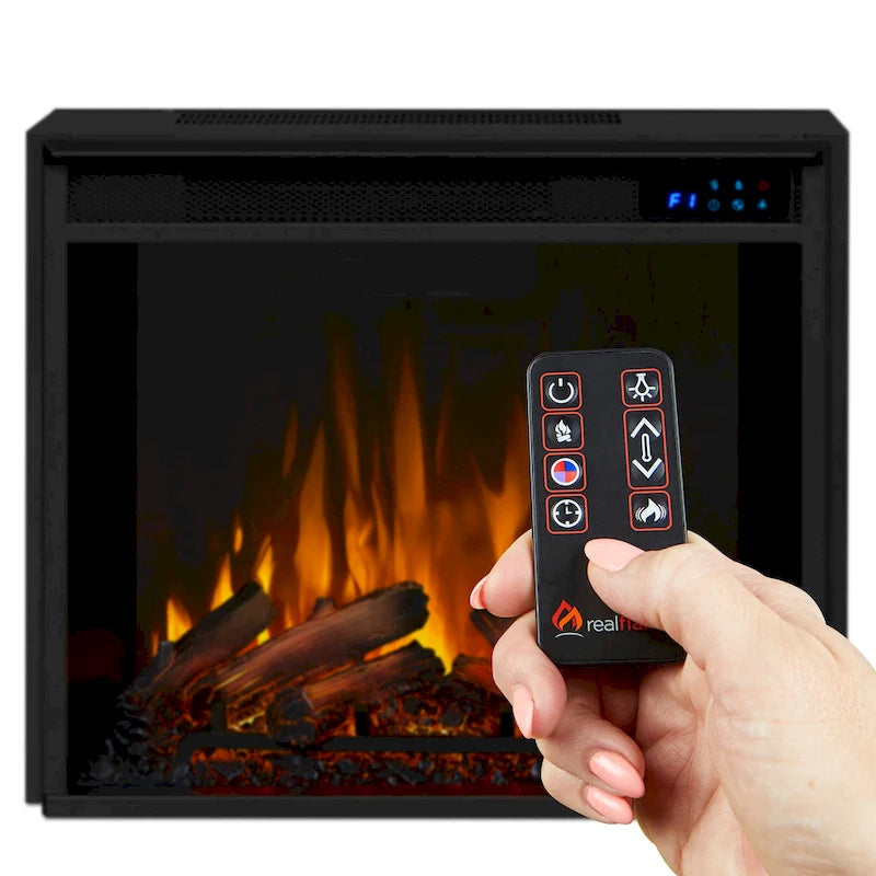56 TV Stand Electric Fireplace White