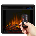 56 TV Stand Electric Fireplace White