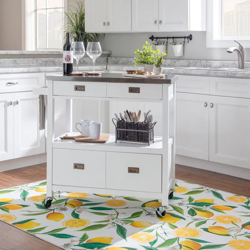 Julianna Stainless Steel Kitchen Cart