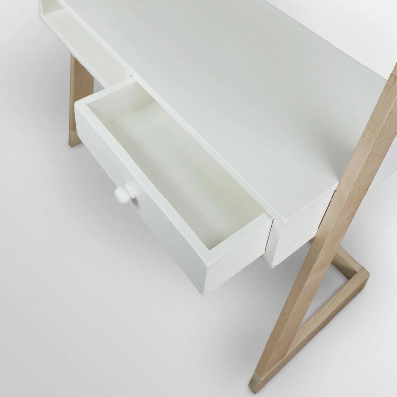 Freestanding Ladder Desk with Drawer with Solid American Hardwood
