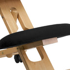 Mobile Wooden Ergonomic Kneeling Office Chair in Fabric