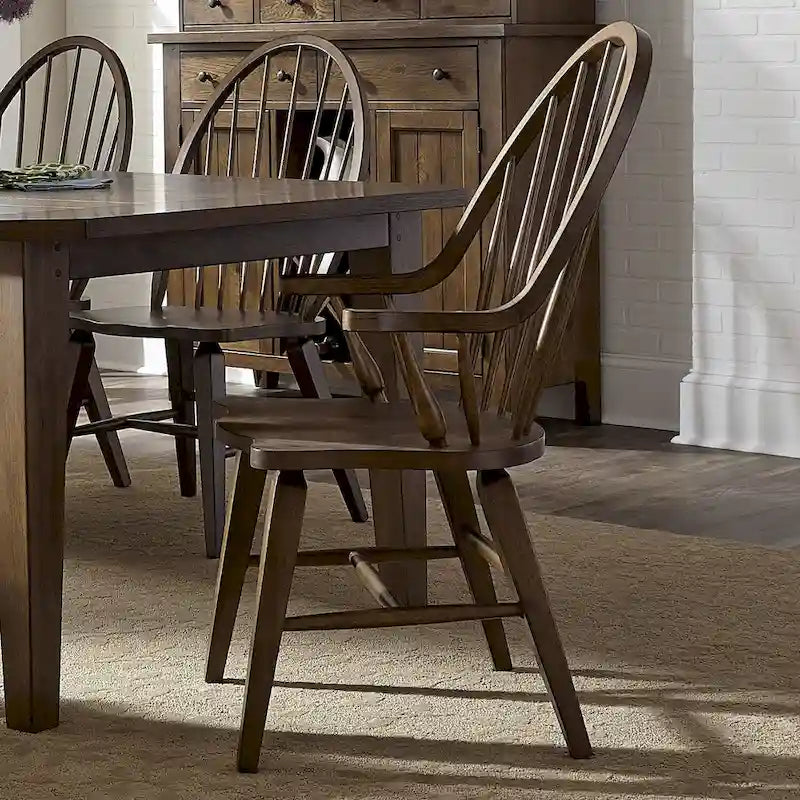  Hearthstone Ridge Tobacco Windsor Back Arm Chair