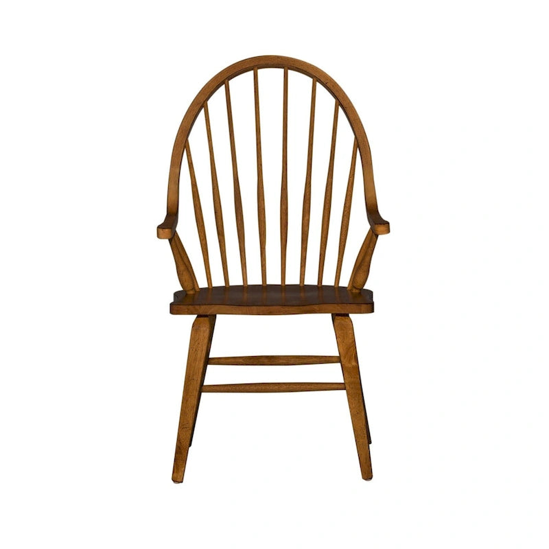 Tobacco Windsor Back Arm Chair