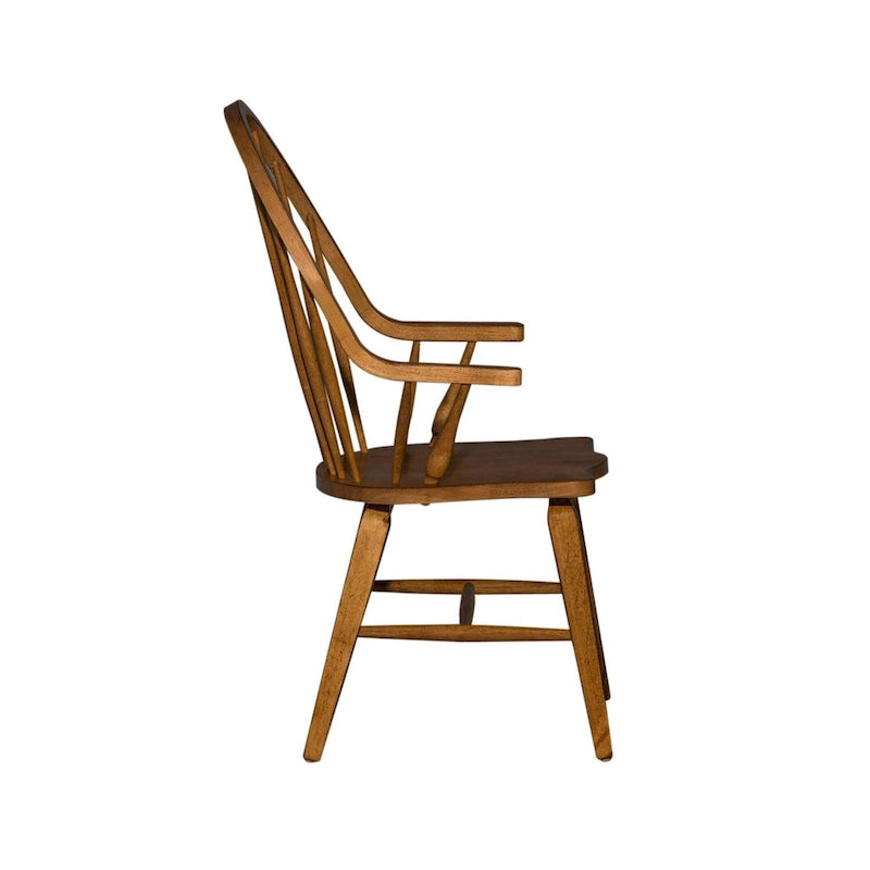 Tobacco Windsor Back Arm Chair