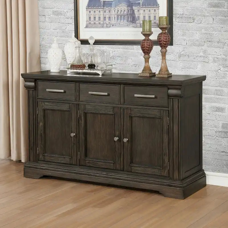 Le buffet de ferme espresso The Gray Barn Ruddy Road de 60 pouces