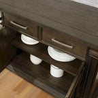 Le buffet de ferme espresso The Gray Barn Ruddy Road de 60 pouces