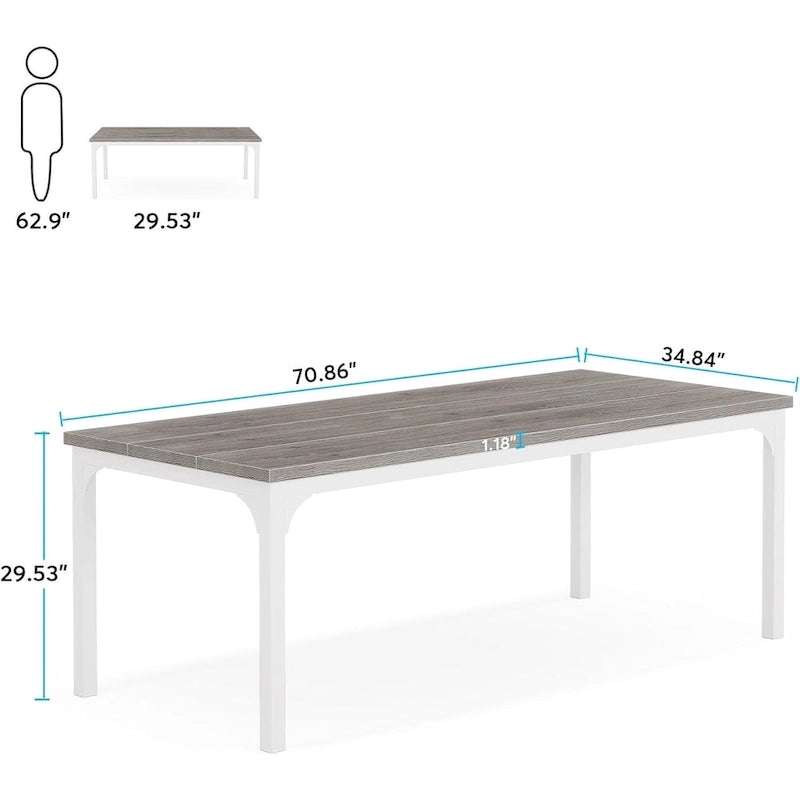70.8 Inch Executive Desk, Large Office Computer Desk