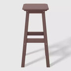 WestinTrends Malibu 29 All Weather Hdpe Outdoor Patio Square Backless Bar Stool (Set of 3)