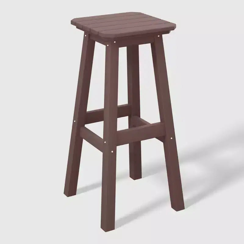 WestinTrends Malibu 29 All Weather Hdpe Outdoor Patio Square Backless Bar Stool (Set of 3)