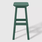 WestinTrends Malibu 29 All Weather Hdpe Outdoor Patio Square Backless Bar Stool (Set of 3)