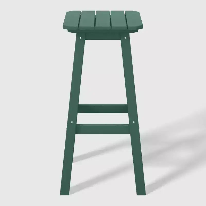 WestinTrends Malibu 29 All Weather Hdpe Outdoor Patio Square Backless Bar Stool (Set of 3)