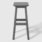 WestinTrends Malibu 29 All Weather Hdpe Outdoor Patio Square Backless Bar Stool (Set of 3)