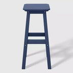 WestinTrends Malibu 29 All Weather Hdpe Outdoor Patio Square Backless Bar Stool (Set of 3)