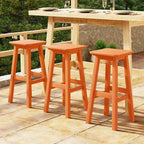 WestinTrends Malibu 29 All Weather Hdpe Outdoor Patio Square Backless Bar Stool (Set of 3)