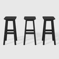 WestinTrends Malibu 29 All Weather Hdpe Outdoor Patio Square Backless Bar Stool (Set of 3)