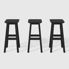 WestinTrends Malibu 29 All Weather Hdpe Outdoor Patio Square Backless Bar Stool (Set of 3)