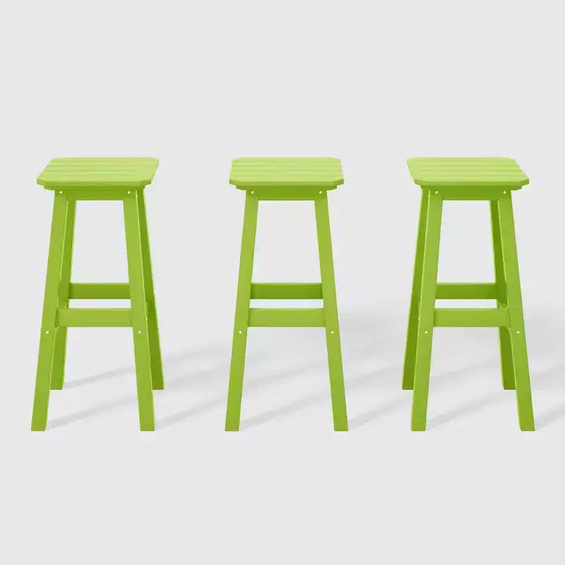 WestinTrends Malibu 29 All Weather Hdpe Outdoor Patio Square Backless Bar Stool (Set of 3)