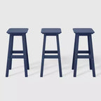 WestinTrends Malibu 29 All Weather Hdpe Outdoor Patio Square Backless Bar Stool (Set of 3)