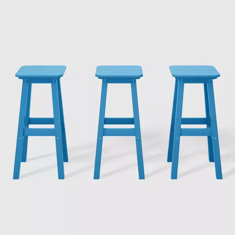WestinTrends Malibu 29 All Weather Hdpe Outdoor Patio Square Backless Bar Stool (Set of 3)