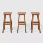 WestinTrends Malibu 29 All Weather Hdpe Outdoor Patio Square Backless Bar Stool (Set of 3)