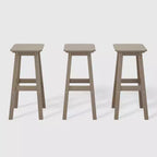 WestinTrends Malibu 29 All Weather Hdpe Outdoor Patio Square Backless Bar Stool (Set of 3)