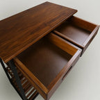 Solid Wood 4-Tier Rolling Kitchen Cart with Wine Rack and Drawer