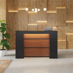 Comptoir d'accueil LED de 63 pouces avec panneaux privés pour la caisse au détail, magasin, bureau, hall, boutique, clinique