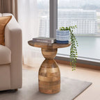 Sagebrook Home Table d'appoint sablier en bois de manguier - 16 x 16 x 19