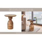 Sagebrook Home Table d'appoint sablier en bois de manguier - 16 x 16 x 19