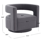 Swivel Chair (Fully Assembled) - 31.1 W x 28.4 L x 26.8 H - 31Wx28Dx27H